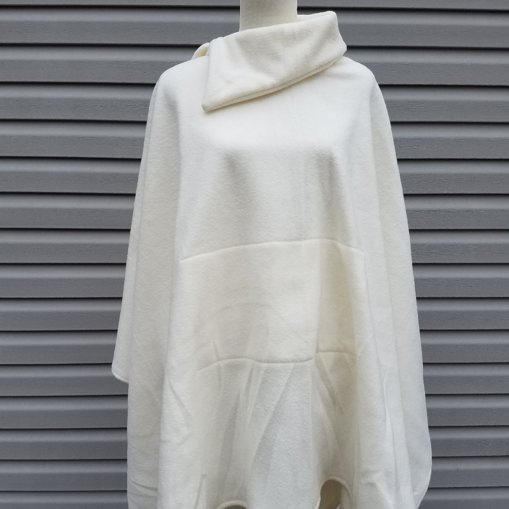 Fleece poncho home made